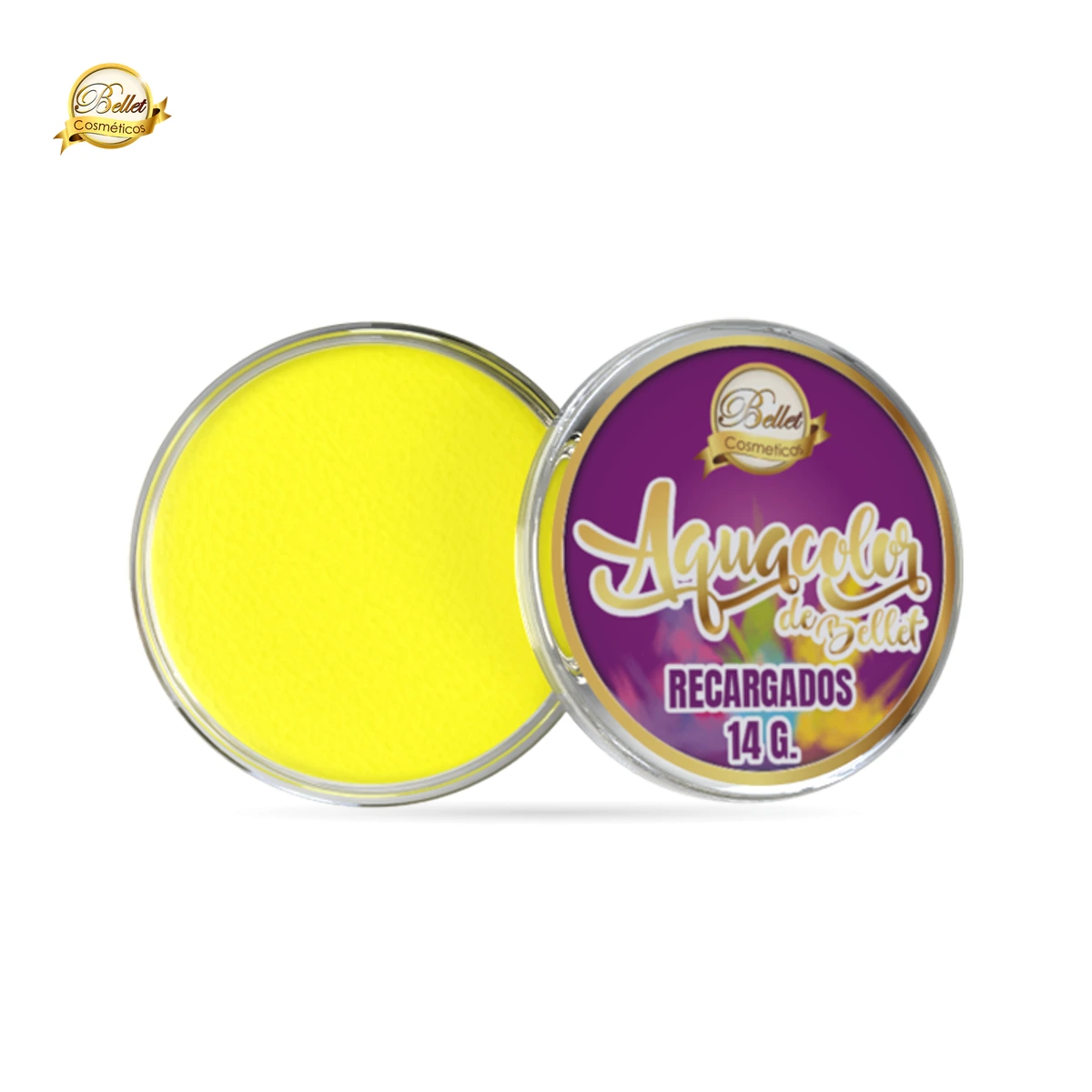 Tarro Aquacolor Amarillo Neón Recargado